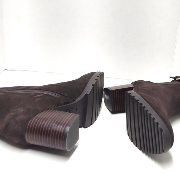 Blondo Tobi Bootie Waterproof Brown Suede Size 8.5 M B6648 DD343 - Picture 7 of 10